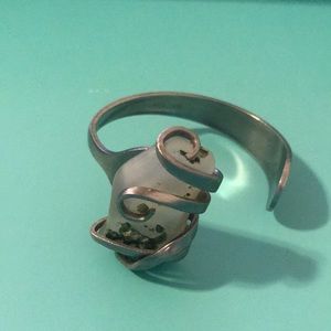 Unique stone & fork bracelet